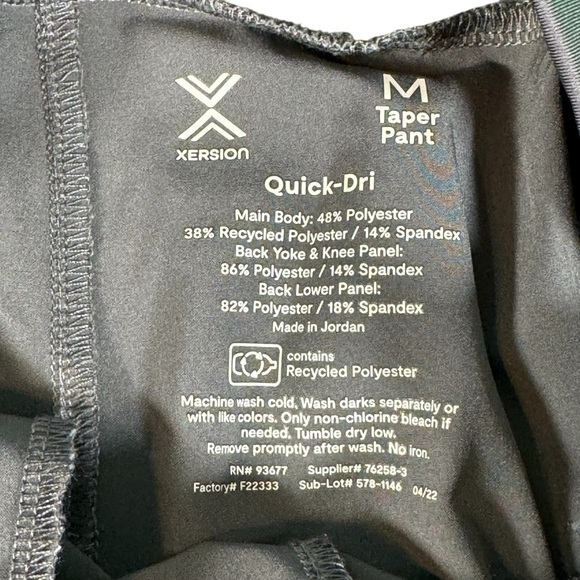 Xersion Quick Dri Tapered Athletic Pants Gray Run Joggers w/ Pockets Men’s M - Picture 7 of 10